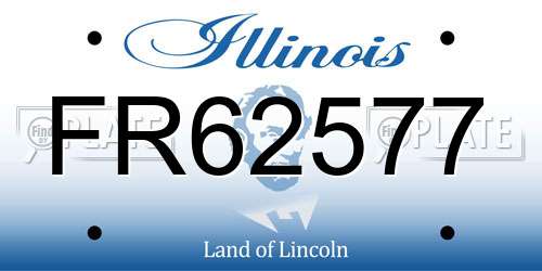 FR62577 Illinois License Plate