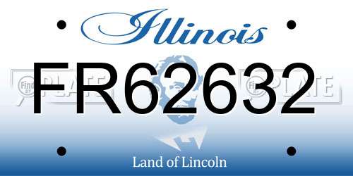 FR62632 Illinois License Plate