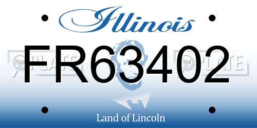 FR63402 Illinois License Plate