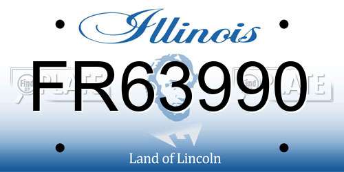 FR63990 Illinois License Plate