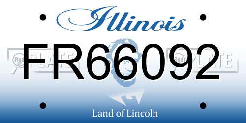FR66092 Illinois License Plate