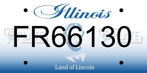 FR66130 Illinois License Plate