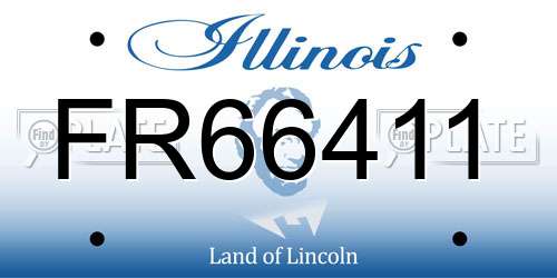 FR66411 Illinois License Plate