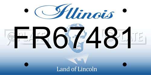 FR67481 Illinois License Plate