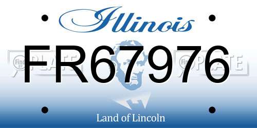 FR67976 Illinois License Plate