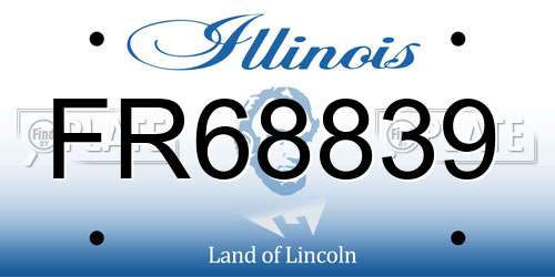 FR68839 Illinois License Plate