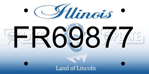 FR69877 Illinois License Plate