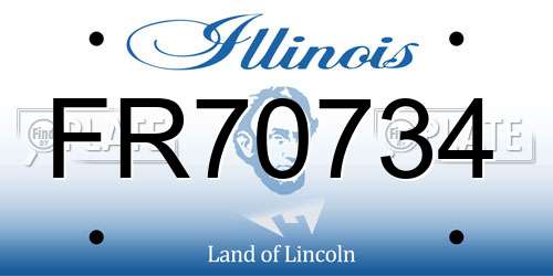 FR70734 Illinois License Plate