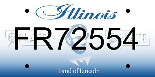 FR72554 Illinois License Plate