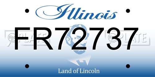 FR72737 Illinois License Plate