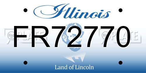 FR72770 Illinois License Plate