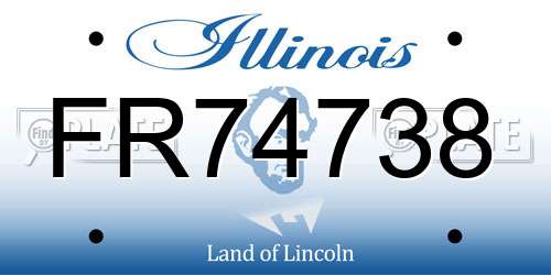 FR74738 Illinois License Plate
