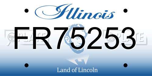 FR75253 Illinois License Plate