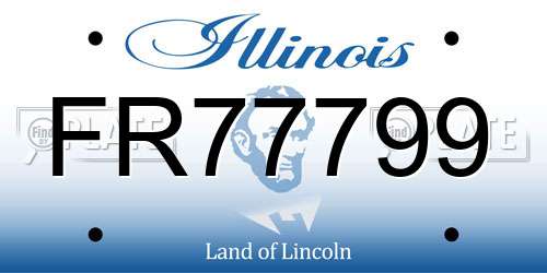 FR77799 Illinois License Plate