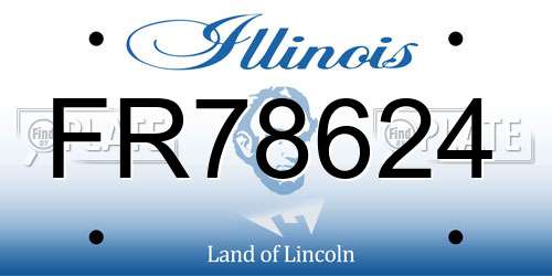 FR78624 Illinois License Plate