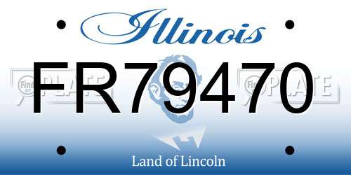 FR79470 Illinois License Plate