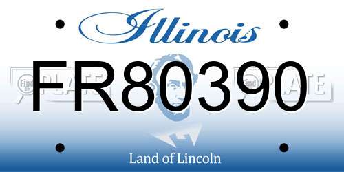FR80390 Illinois License Plate