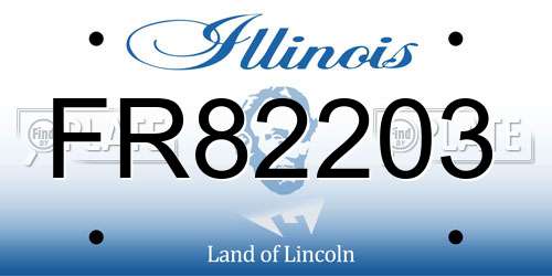 FR82203 Illinois License Plate