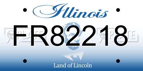 FR82218 Illinois License Plate