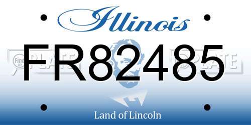 FR82485 Illinois License Plate