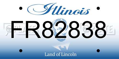 FR82838 Illinois License Plate