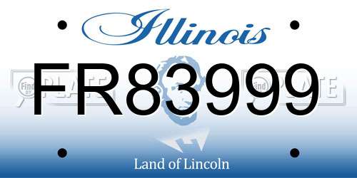FR83999 Illinois License Plate