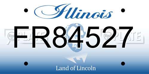 FR84527 Illinois License Plate