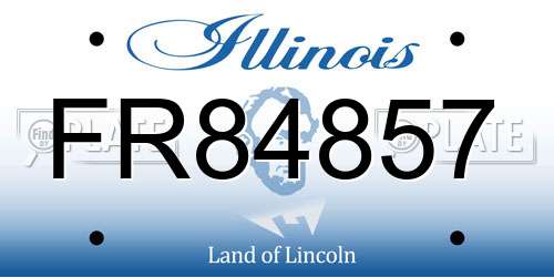 FR84857 Illinois License Plate