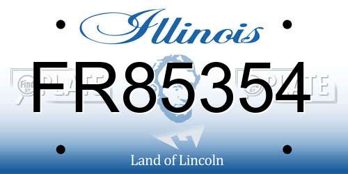 FR85354 Illinois License Plate