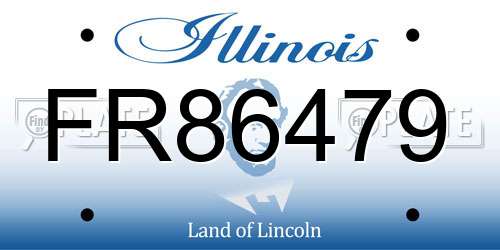 FR86479 Illinois License Plate