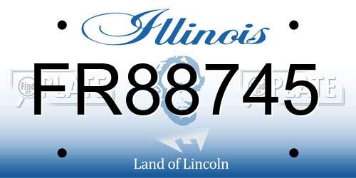FR88745 Illinois License Plate