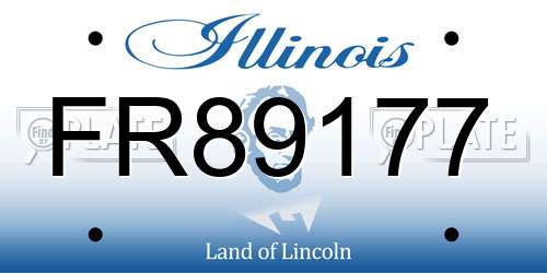 FR89177 Illinois License Plate