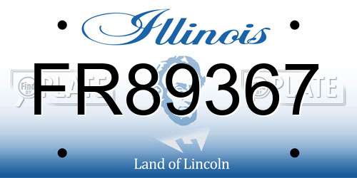 FR89367 Illinois License Plate