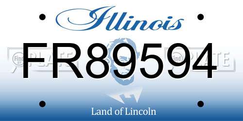 FR89594 Illinois License Plate