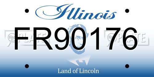 FR90176 Illinois License Plate