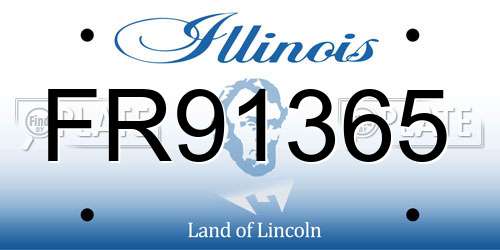 FR91365 Illinois License Plate