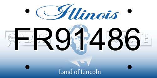 FR91486 Illinois License Plate