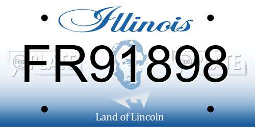 FR91898 Illinois License Plate