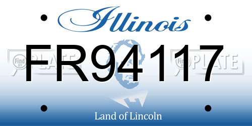 FR94117 Illinois License Plate