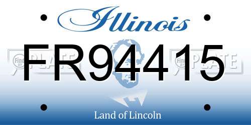 FR94415 Illinois License Plate