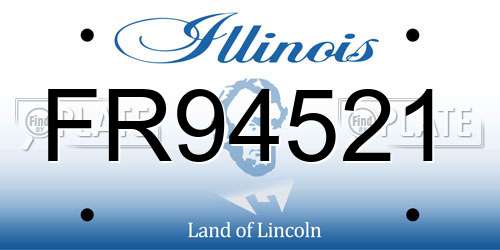 FR94521 Illinois License Plate