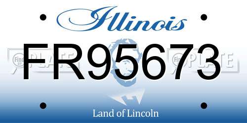 FR95673 Illinois License Plate