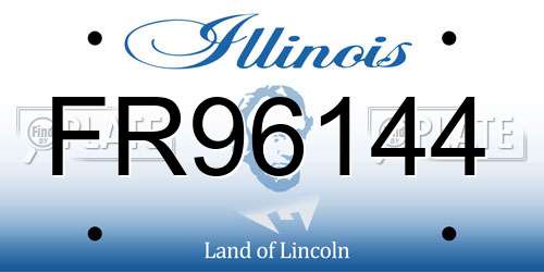 FR96144 Illinois License Plate
