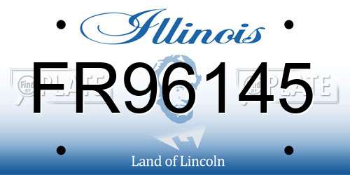 FR96145 Illinois License Plate