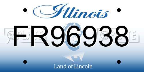FR96938 Illinois License Plate