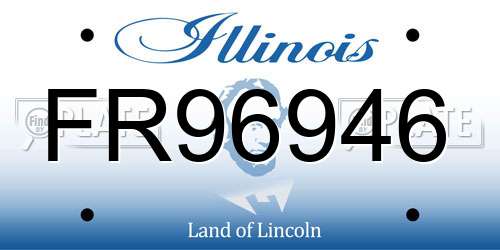 FR96946 Illinois License Plate