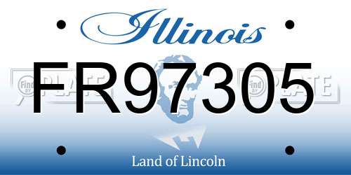 FR97305 Illinois License Plate