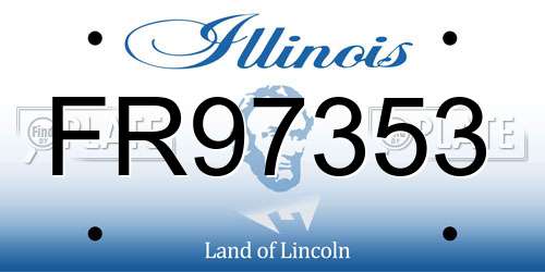 FR97353 Illinois License Plate