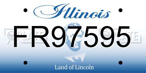 FR97595 Illinois License Plate