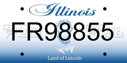 FR98855 Illinois License Plate